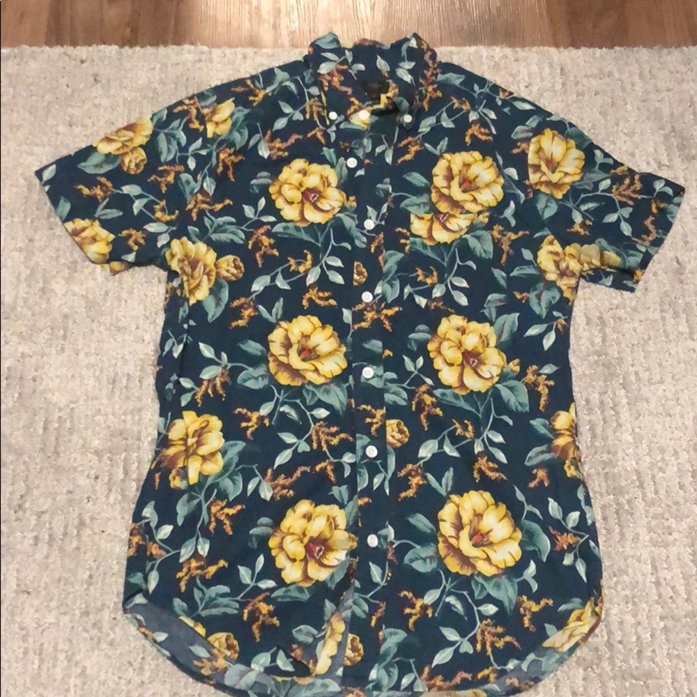 J.Crew floral print shirt.